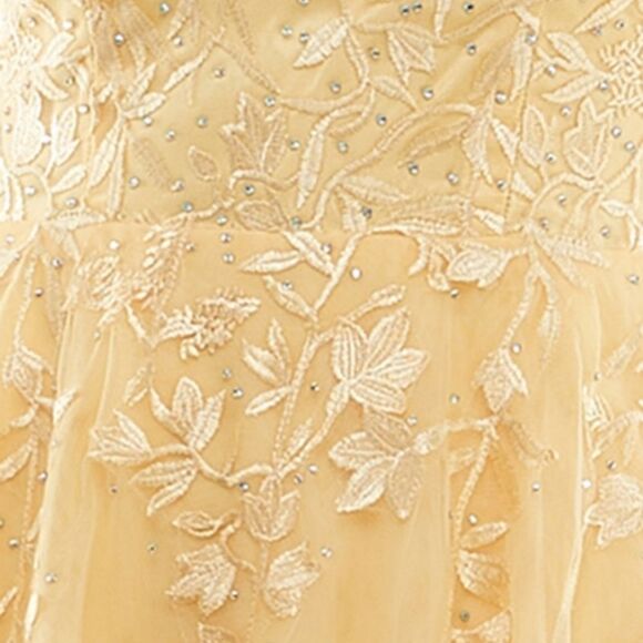 Say Yes Beaded Bodice Prom Dress, Yellow, Juniors Size 13/14 - Picture 3 of 3